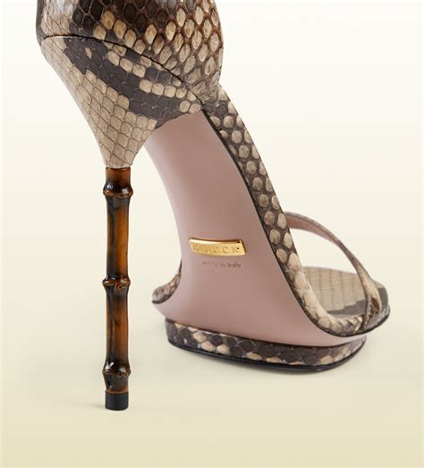 gucci bamboo heels|Gucci snake high heels.